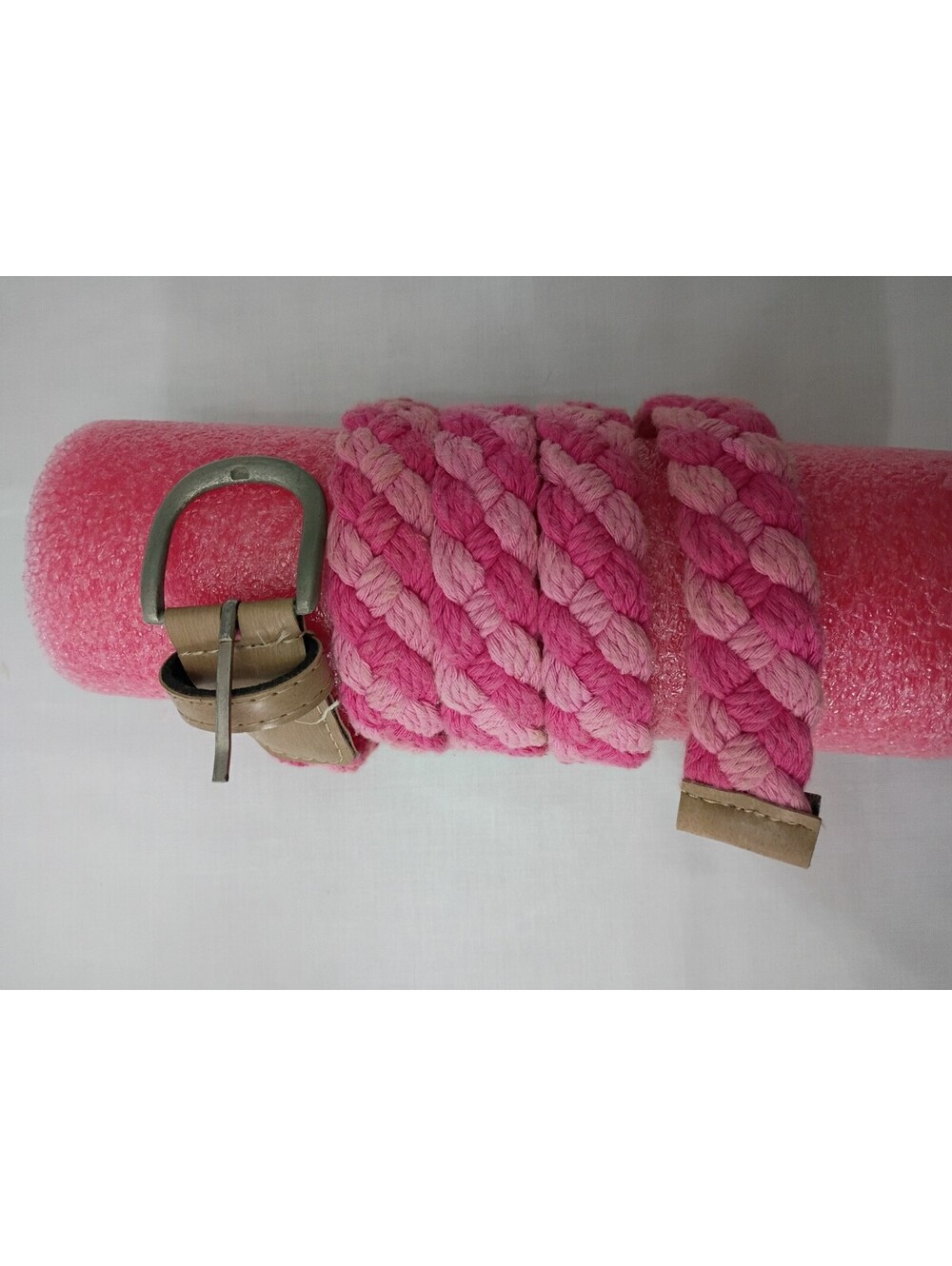 Vintage Pink Braided Belt Women's